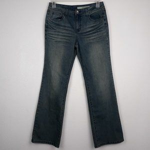 DKNY Jeans Women's Size 10 Bootcut Mid Rise Blue Denim Designer Inseam 32"